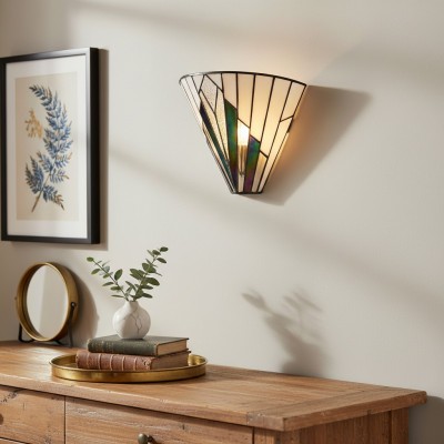 Eirwyn Tiffany Stained Glass Wall Sconce