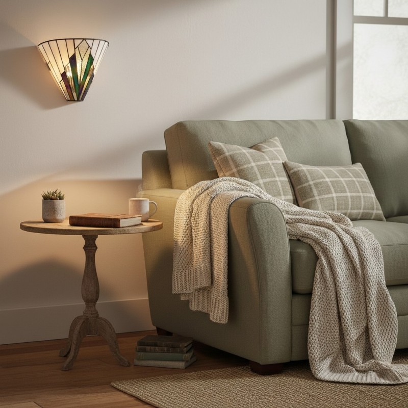 Eirwyn Tiffany Stained Glass Wall Sconce