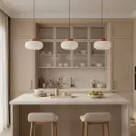 Smith Modern Nordic Bauhaus Macarons Bowl Shade Ceramic Pendant Light