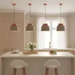 Smith Modern Nordic Bauhaus Macarons Bowl Shade Ceramic Pendant Light