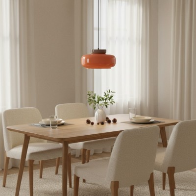 Smith Modern Nordic Bauhaus Macarons Bowl Shade Ceramic Pendant Light