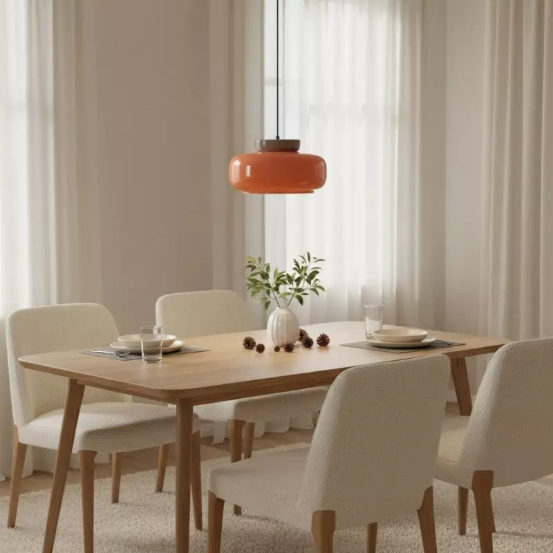 Smith Modern Nordic Bauhaus Macarons Bowl Shade Ceramic Pendant Light