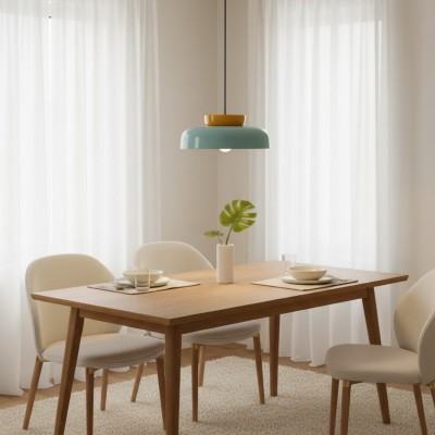 Smith Modern Nordic Bauhaus Macarons Bowl Shade Ceramic Pendant Light