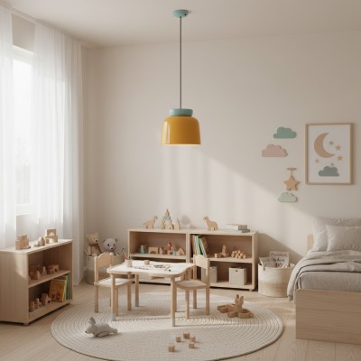 Smith Modern Nordic Bauhaus Macarons Bowl Shade Ceramic Pendant Light