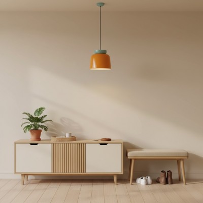 Smith Modern Nordic Bauhaus Macarons Bowl Shade Ceramic Pendant Light