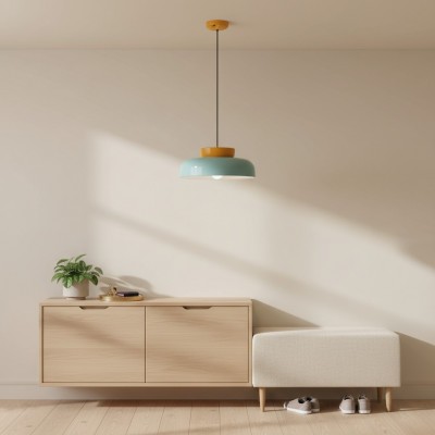 Smith Modern Nordic Bauhaus Macarons Bowl Shade Ceramic Pendant Light
