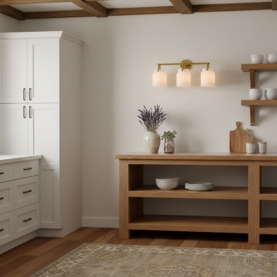 Navya Modern 3-Light Milk Glass Bathroom Sconce