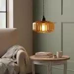 Ivan Vintage Handmade Striped Glass Pendant Light