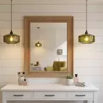 Ivan Vintage Handmade Striped Glass Pendant Light