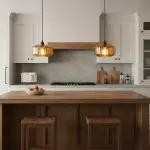 Ivan Vintage Handmade Striped Glass Pendant Light