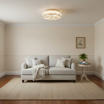 Amarys Modern Luxury LED Glass Round Ceiling Light