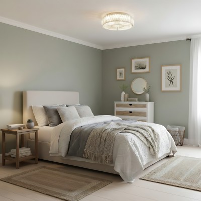 Amarys Modern Luxury LED Glass Round Ceiling Light