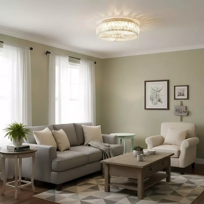 Amarys Modern Luxury LED Glass Round Ceiling Light