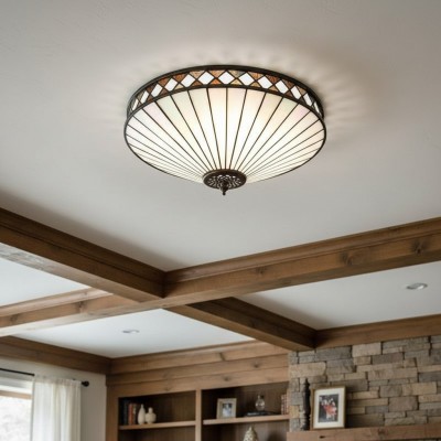 Calypso Tiffany Glass Dimmable Ceiling Light