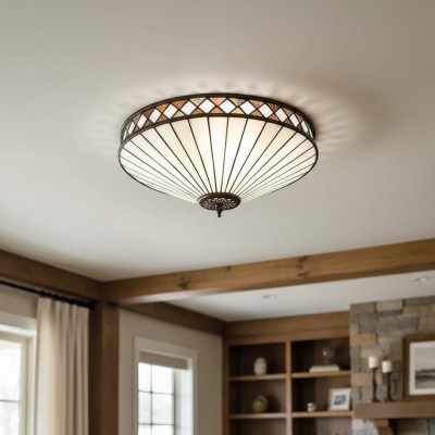 Calypso Tiffany Glass Dimmable Ceiling Light