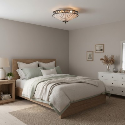 Calypso Tiffany Glass Dimmable Ceiling Light