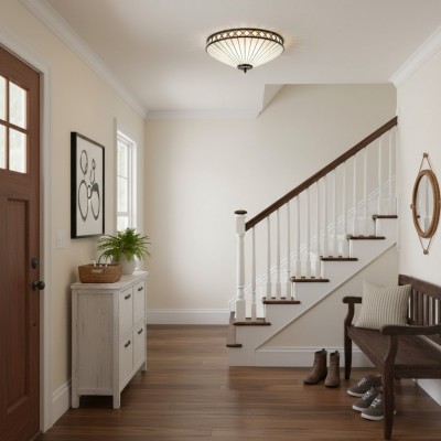 Calypso Tiffany Glass Dimmable Ceiling Light