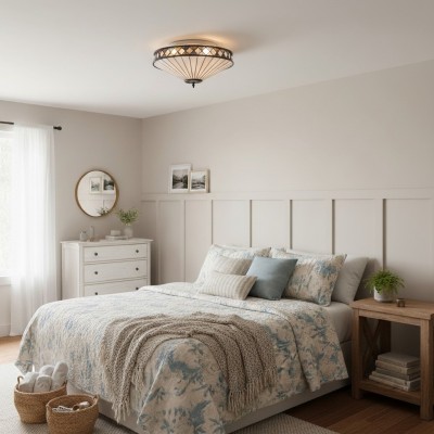 Calypso Tiffany Glass Dimmable Ceiling Light