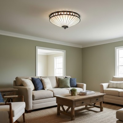 Calypso Tiffany Glass Dimmable Ceiling Light