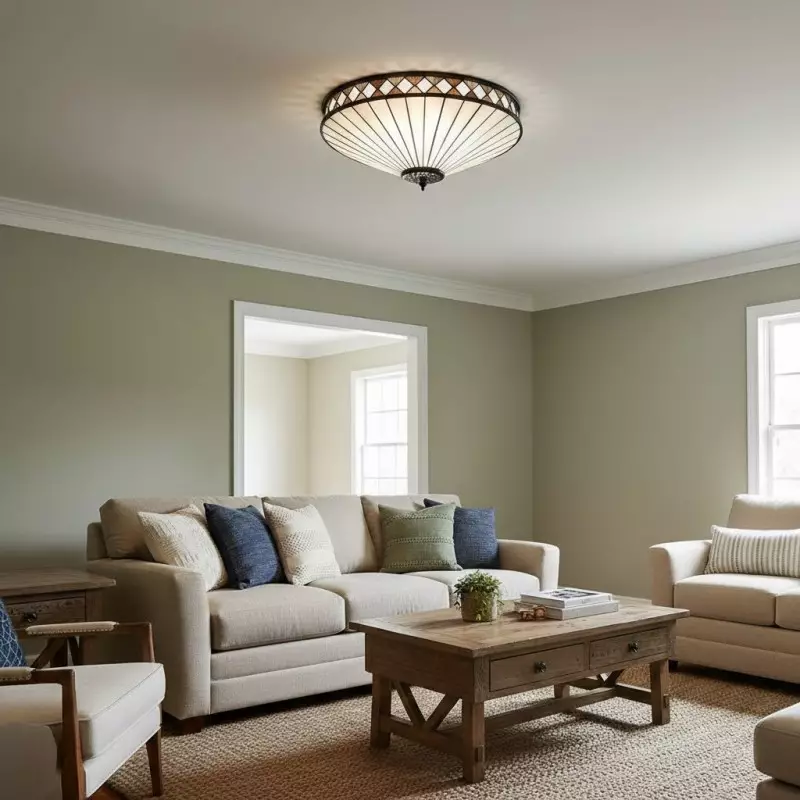 Calypso Tiffany Glass Dimmable Ceiling Light