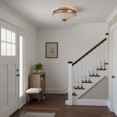 Calypso Tiffany Glass Dimmable Ceiling Light