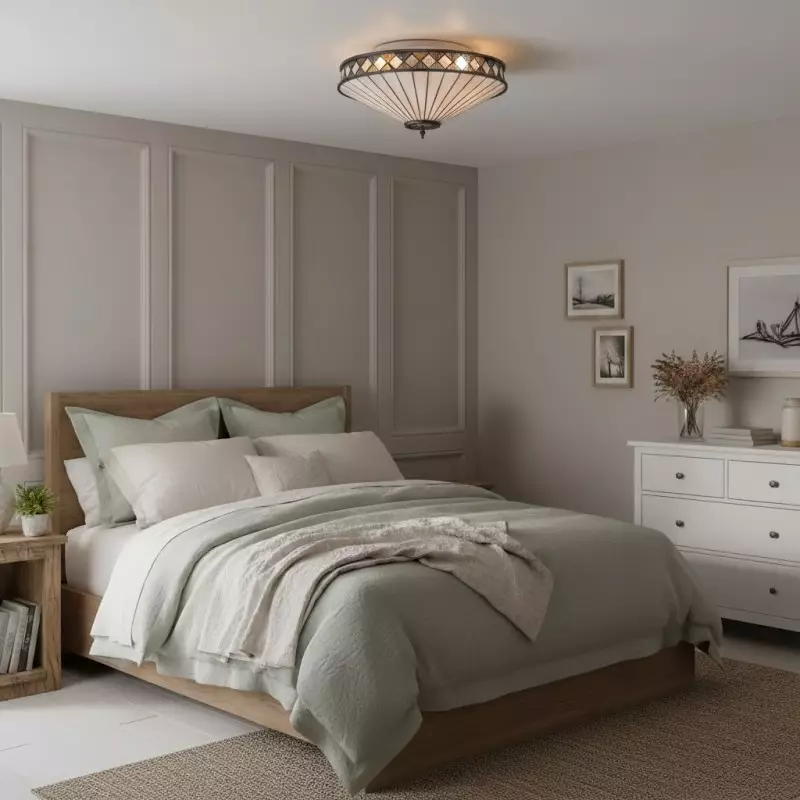 Calypso Tiffany Glass Dimmable Ceiling Light