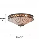 Calypso Tiffany Glass Dimmable Ceiling Light