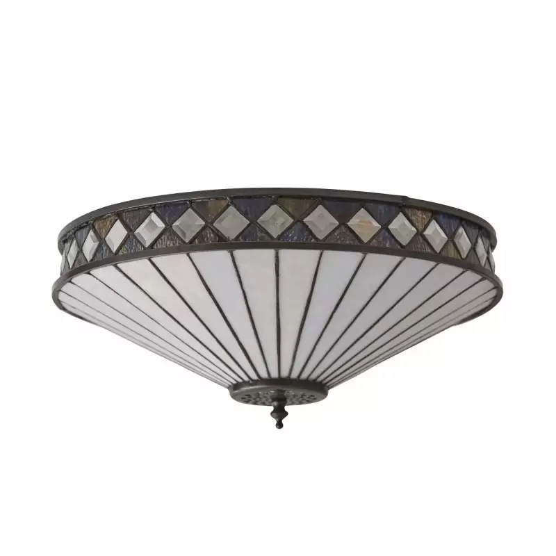 Calypso Tiffany Glass Dimmable Ceiling Light