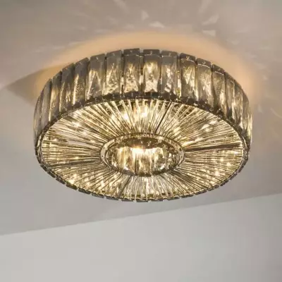 Amarys Modern Luxury LED Glass Round Ceiling Light