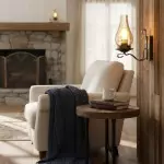 Andrina Retro Verdigris Bronze Kerosene Lamp Shape Sconce