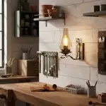 Andrina Retro Verdigris Bronze Kerosene Lamp Shape Sconce