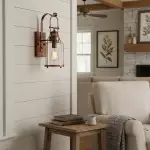 Bureau Industrial Antique Iron Glass Jar Wall Sconce