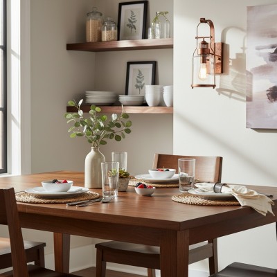 Bureau Industrial Antique Iron Glass Jar Wall Sconce