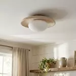 Solindra Modern Travertine Round Ceiling Light