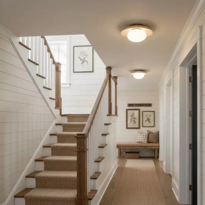 Solindra Modern Travertine Round Ceiling Light