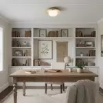 Solindra Modern Travertine Round Ceiling Light