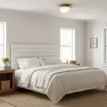 Solindra Modern Travertine Round Ceiling Light