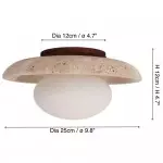 Solindra Modern Travertine Round Ceiling Light