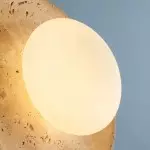 Solindra Modern Travertine Round Ceiling Light