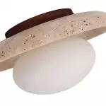 Solindra Modern Travertine Round Ceiling Light