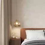 Nyxalis Vintage Brass Glass Pendant Light