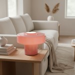 Aetheris Modern Colorful Glass Mushroom Table Lamp