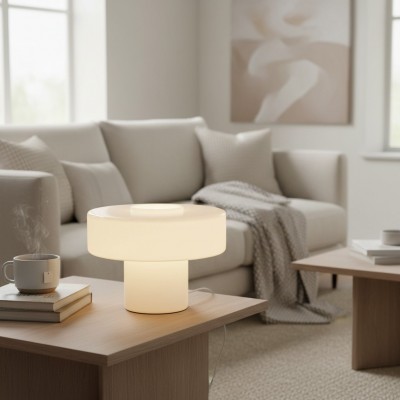 Aetheris Modern Colorful Glass Mushroom Table Lamp