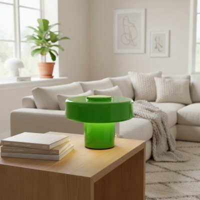 Aetheris Modern Colorful Glass Mushroom Table Lamp