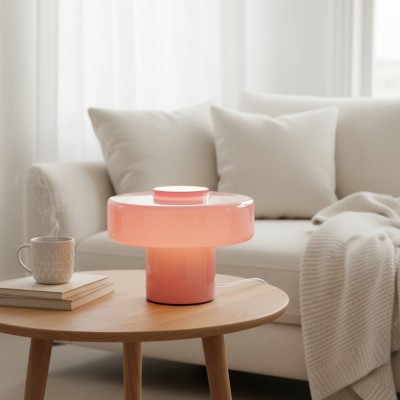 Aetheris Modern Colorful Glass Mushroom Table Lamp