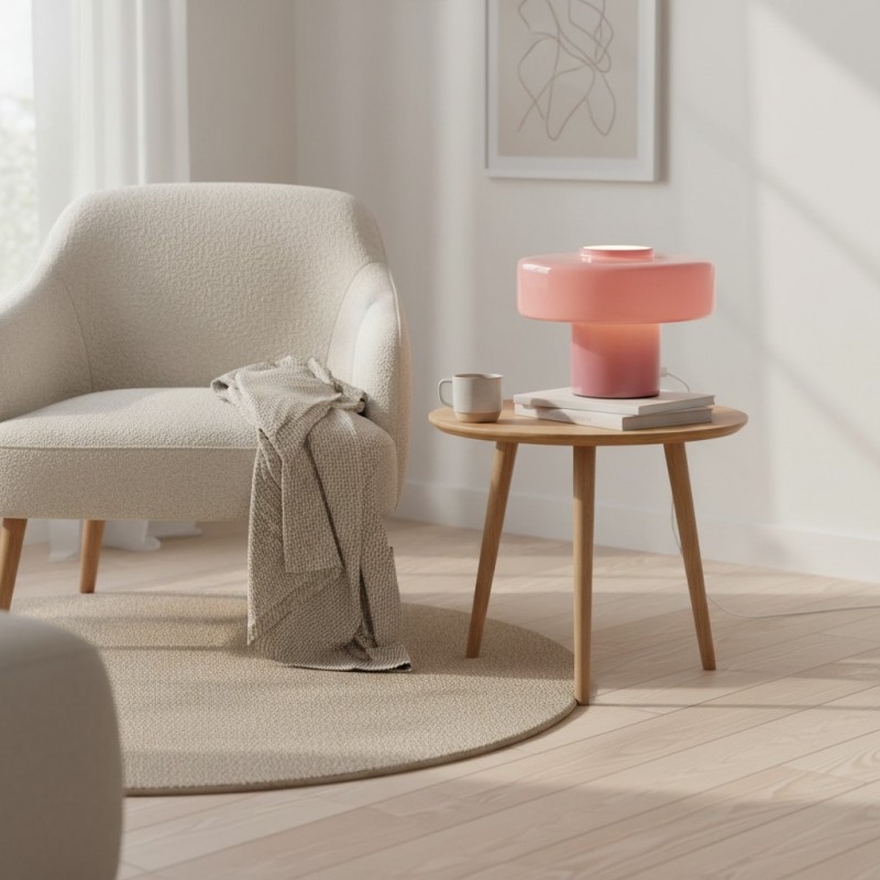 Aetheris Modern Colorful Glass Mushroom Table Lamp