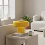 Zirel Modern Ribbed Touch Brass Glass Table Lamp