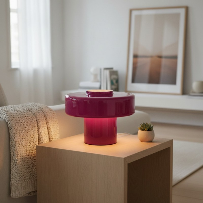 Aetheris Modern Colorful Glass Mushroom Table Lamp