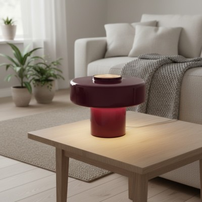 Aetheris Modern Colorful Glass Mushroom Table Lamp