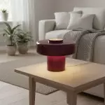 Aetheris Modern Colorful Glass Mushroom Table Lamp